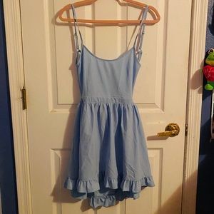 Blue Backless Dress